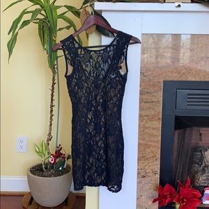 Navy Lace Cocktail Dress
